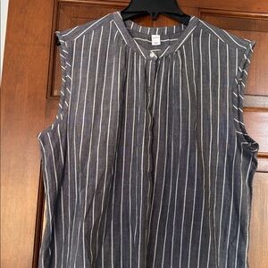 Old Navy Black and White Striped Blouse